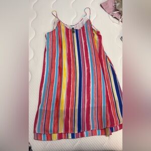 Colorful Striped Sleeveless Dress